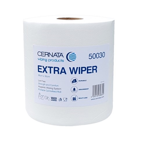 CERNATA Lint Free Extra Wiper Roll 500 Sheets White